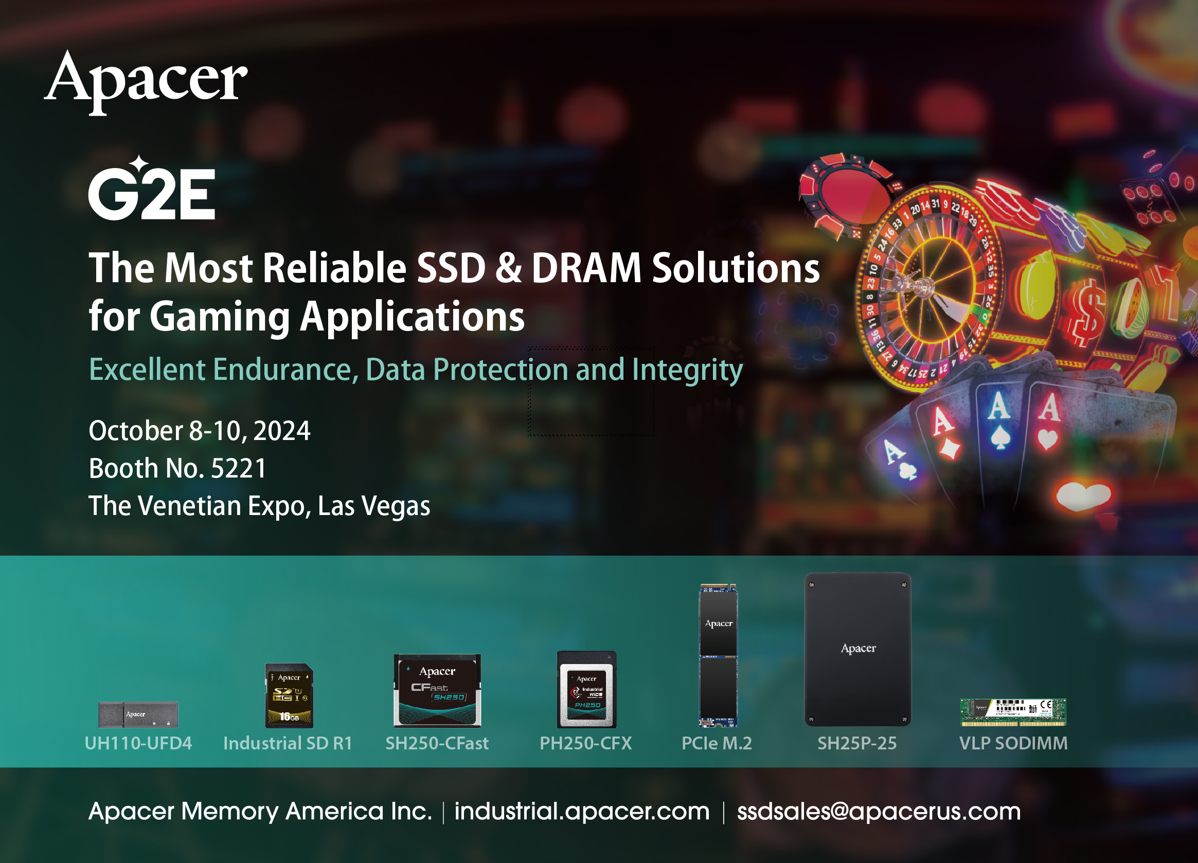Global Gaming Expo (G2E) 2025 Apacer